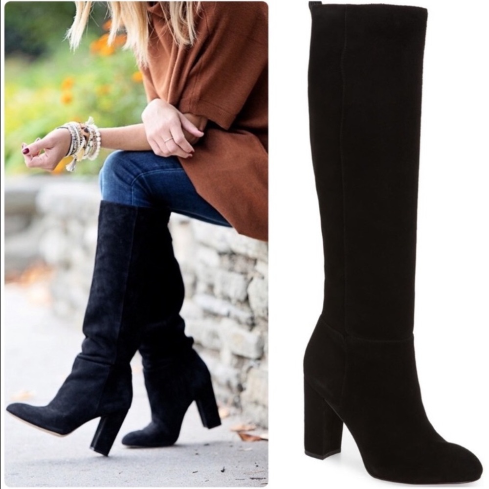 Sam Edelman Caprice Suede Trendy Knee-High Boots - Picture 6 of 16